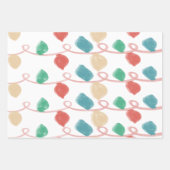 クリスマスドッグドードルズフェスティバルホリデー ラッピングペーパーシート (正面3)