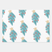 クリスマスドッグドードルズフェスティバルホリデー ラッピングペーパーシート (正面2)