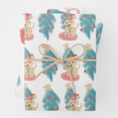 クリスマスドッグドードルズフェスティバルホリデー ラッピングペーパーシート (インサイチュ)