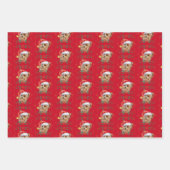 クリスマスドッグパターン ラッピングペーパーシート (正面2)