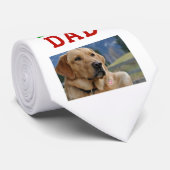 クリスマスドッグパパポープリントスノーフレーク写真 ネクタイ (ロール)