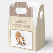 クリスマスドッグブルドッグ子犬の写真ペルソナライズ フェイバーボックス (オープン)