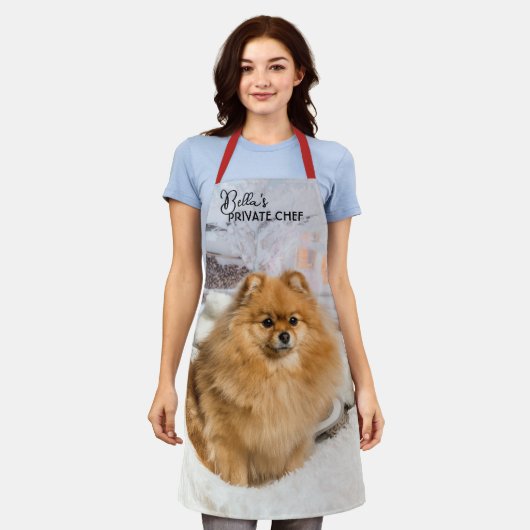 クリスマスドッグプライベートシェフカスタムの写真名 エプロン (着用した状態)
