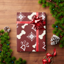 クリスマスドッグペットの骨の雪片パターン