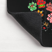 クリスマスドッグポープリントバッファロープレイド醜いクリスマス マウスパッド (コーナー)