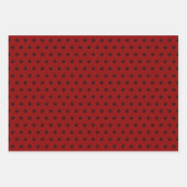 クリスマスドッグポープリントペットパターン赤 ラッピングペーパーシート (正面3)