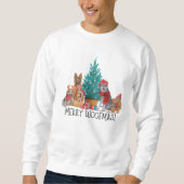 クリスマスドッグメリースウェットシャツ スウェットシャツ (正面)