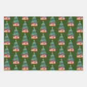 クリスマスドッグラッピング紙シート ラッピングペーパーシート (正面3)