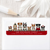 クリスマスドッグ差出人住所ラベル ラベル (インサイチュ)