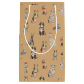 クリスマスドッグ抱き枕 スモールペーパーバッグ (正面)