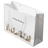 クリスマスドッグ抱き枕 ラージペーパーバッグ (正面アングル)