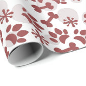 クリスマスドッグ猫ペット骨スノーフレーク模様 ラッピングペーパー (ロールコーナー)