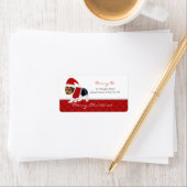 クリスマスドッグ赤ちゃんシャワー住所 シール (インサイチュ)