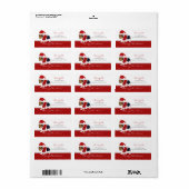 クリスマスドッグ赤ちゃんシャワー住所 シール (フルシート)