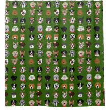 クリスマスドッグ顔パターン