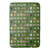 クリスマスドッグ顔パターン バスマット (正面縦)