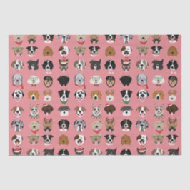 クリスマスドッグ顔パターン 薄葉紙