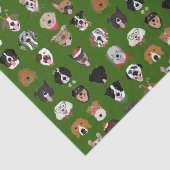 クリスマスドッグ顔パターン 薄葉紙 (詳細)