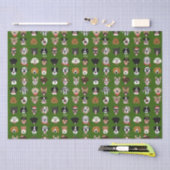 クリスマスドッグ顔パターン 薄葉紙 (クラフト)