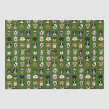 クリスマスドッグ顔パターン