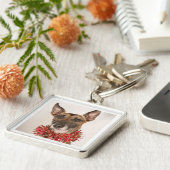 クリスマスドッグ1 キーホルダー (側面)