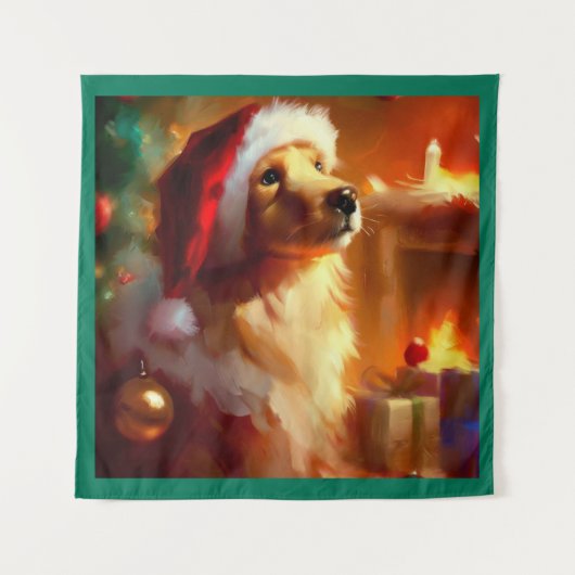 クリスマスドッグ1 タペストリー (正面)