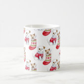 クリスマスドッグ&キャットストッキング コーヒーマグカップ (中央)