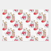 クリスマスドッグ&キャット ラッピングペーパーシート (正面)
