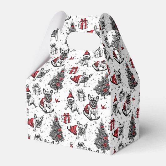 クリスマスドッグinアートブックスタイルスケッチ フェイバーボックス (正面サイド)