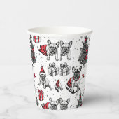 クリスマスドッグinアートブックスタイルスケッチ 紙コップ (右)