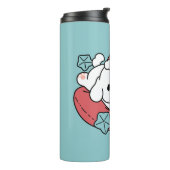 クリスマスドッグinサンタハット – ペットのための休日応援 タンブラー (回転左)