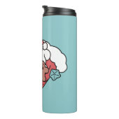 クリスマスドッグinサンタハット – ペットのための休日応援 タンブラー (回転右)