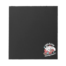 クリスマスドッグinサンタハット – ペットのための休日応援 ノートパッド