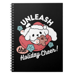 クリスマスドッグinサンタハット – ペットのための休日応援 ノートブック