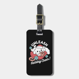 クリスマスドッグinサンタハット – ペットのための休日応援 ラゲッジタグ