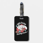 クリスマスドッグinサンタハット – ペットのための休日応援 ラゲッジタグ (裏面縦)