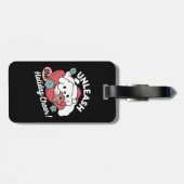 クリスマスドッグinサンタハット – ペットのための休日応援 ラゲッジタグ (裏面横)