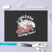 クリスマスドッグinサンタハット – ペットのための休日応援 薄葉紙 (クラフト)