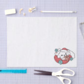 クリスマスドッグinサンタハット – ペットのための休日応援 薄葉紙 (クラフト)