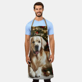 クリスマスドッゴールデン・レトリバー エプロン (着用した状態)