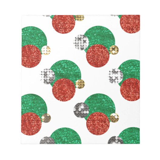 クリスマスドットの連続 ノートパッド (正面)