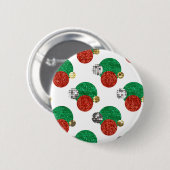 クリスマスドットの連続 缶バッジ (正面&裏面)