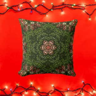 クリスマスドットマンダラ クッション