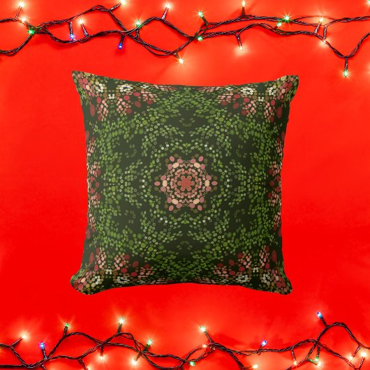 クリスマスドットマンダラ クッション