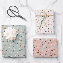 クリスマスドット ラッピングペーパーシート