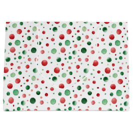 クリスマスドット ラージペーパーバッグ