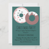 クリスマスドナットスプリンクルスホリデイテーマ 招待状 (正面)