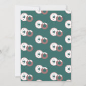 クリスマスドナットスプリンクルスホリデイテーマ 招待状 (裏面)