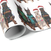 クリスマスドバーマンラバードッグマムホリデー ラッピングペーパー (ロールコーナー)