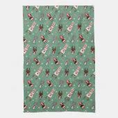 クリスマスドベルマン犬 キッチンタオル (縦)